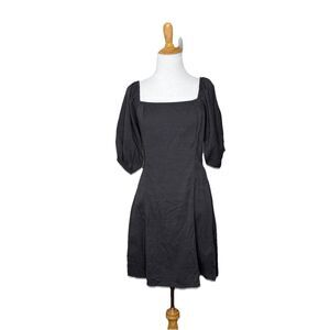 Billabong Grey Gray Paradise Mini Dress  Fit Flare Flutter Women Sz Medium NWT